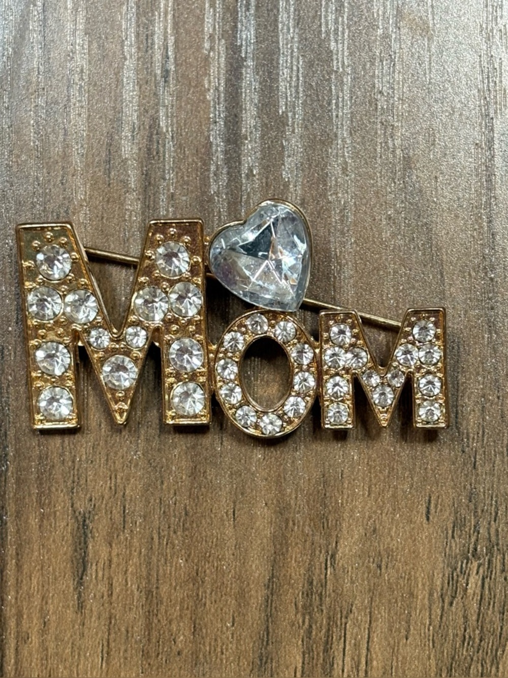 MOM Brooch